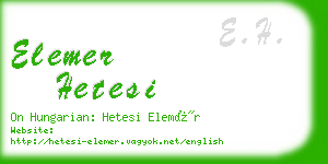 elemer hetesi business card